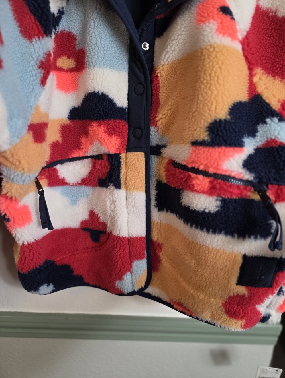 Free People Movement Hit The Slopes Printed Fleece Jacket Size S NWT - Picture 6 of 16
